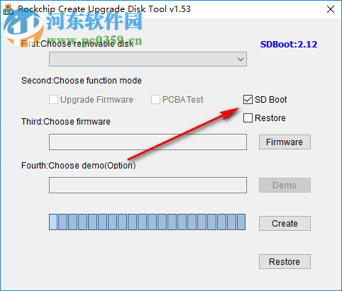 Rockchip Create Upgrade Disk tool 1.53 英文版