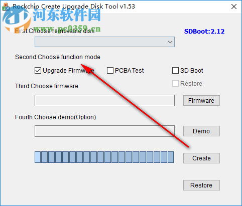 Rockchip Create Upgrade Disk tool 1.53 英文版