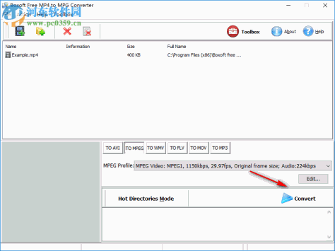 Boxoft Free MP4 to MPG Converter(MP4转MPG工具) 1.0 官方版