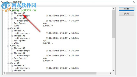 CPU温控监测工具(core temep) 1.12.1 最新绿色版