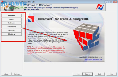 DBConvert for Oracle and PostgreSQL 1.1.8 破解版
