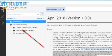 Azure Storage Explorer(Azure存储资源管理器) 1.1.0 官方版