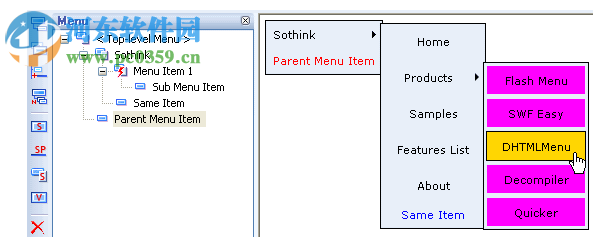 Sothink Flash Menu(闪存菜单工具) 1.2 官方版