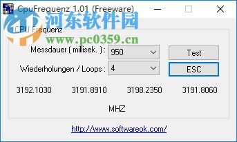 cpu运行频率检测工具(CpuFrequenz)