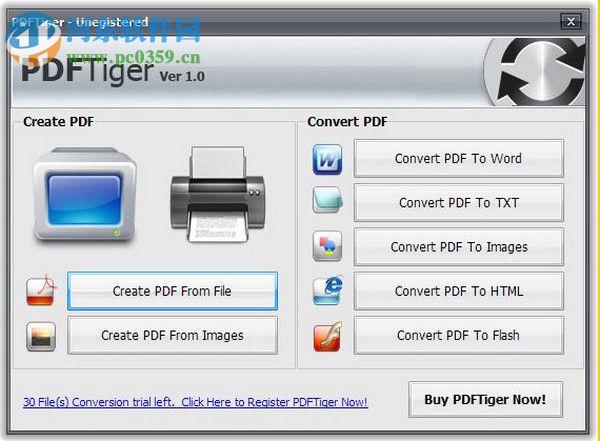 PDF转换工具(PDFTiger)下载 1.0 注册免费版