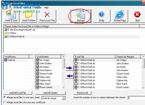 Merge Excel Files(Excel文件合并) 14.9.1 免费绿色版