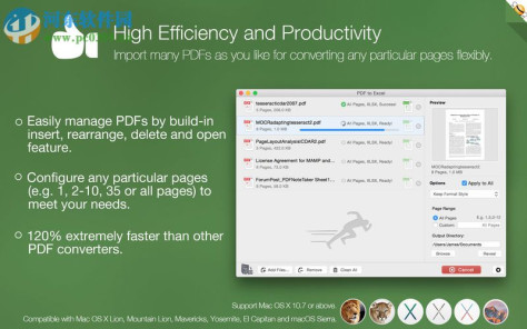 PDF to Excel for Mac(pdf转excel转换器) 1.7 免费版