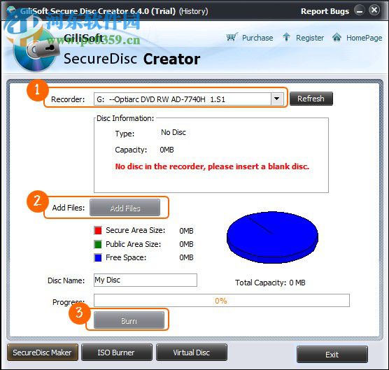 GiliSoft Secure Disc Creator(光盘加密软件) 7.2.0 免费版