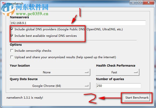 namebench下载(DNS测试工具) 1.3.1 绿色版