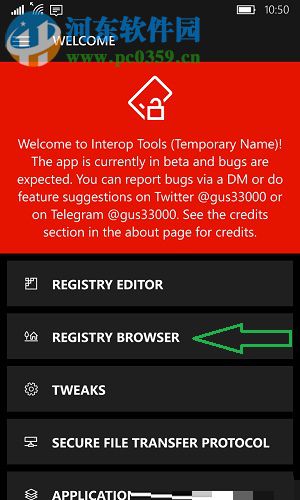 Win10 Mobile注册表编辑器(Interop Tools) 2.0 最新版