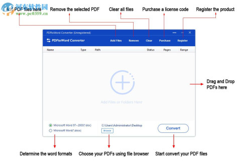 PDFtoWord Converter(全能PDF转Word转换器) 4.2.2.1 官方版