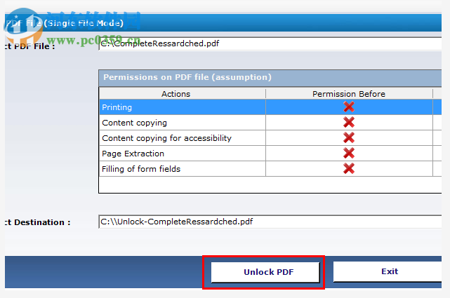 Free PDF Unlocker(PDF解锁软件) 1.0 免费版
