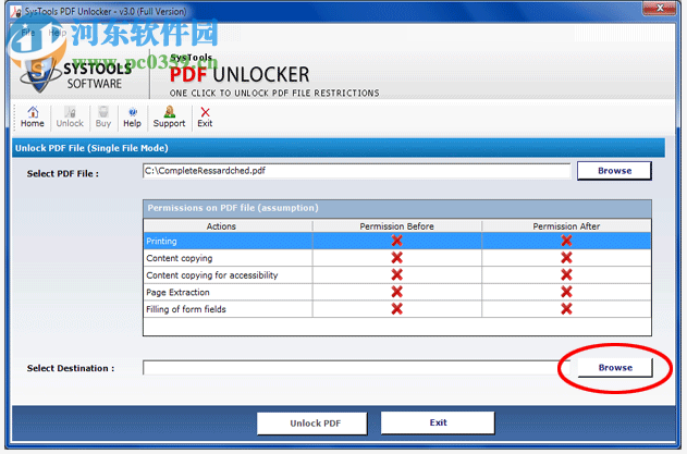 Free PDF Unlocker(PDF解锁软件) 1.0 免费版