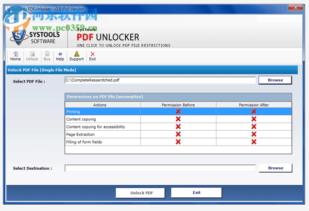 Free PDF Unlocker(PDF解锁软件) 1.0 免费版