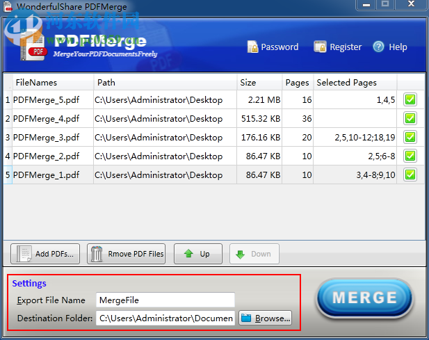 Wonderfulshare PDF Merge(PDF合并器) 3.1.1 官方版