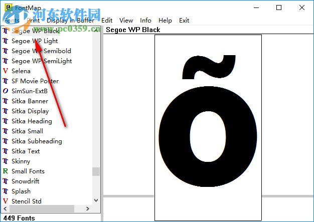 Font Map(电脑系统字体查看工具) 2.4.1 绿色版