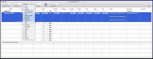 vCard Editor Mac版 2.3.1