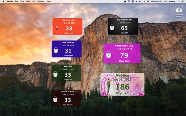 Countdown widget Mac版 6.2.3