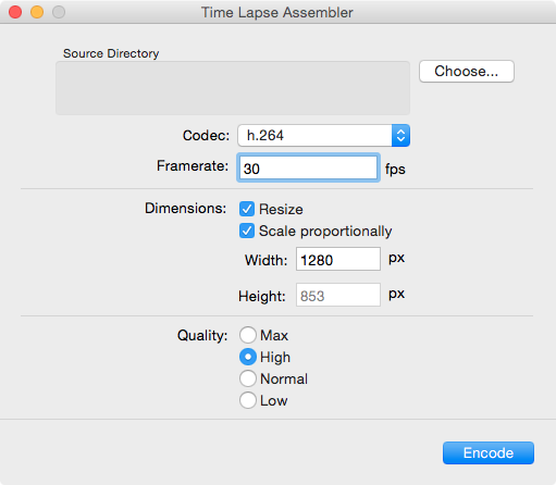 Time Lapse Assembler for Mac版 1.5.3