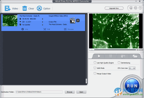 WinX FLV to MPEG Video Converter(FLV转MPEG) 4.1.12 官方版