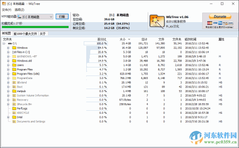 wiztree(中文磁盘文件分析)
