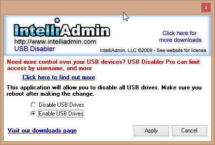 USB Drive Disabler(USB驱动器功能失效) 2.0 官方版