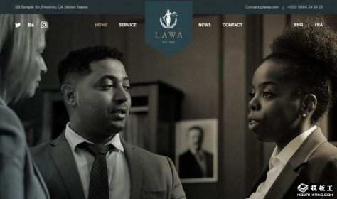 法律业务专业展示网站模板