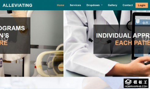医学治疗介绍服务响应式网站模板