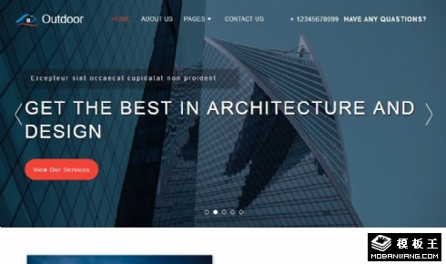 现代创意建筑外观响应式网站模板