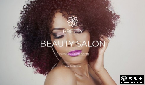 美容美妆服务展示响应式网站模板