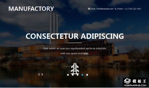 制造工厂建设响应式网页模板