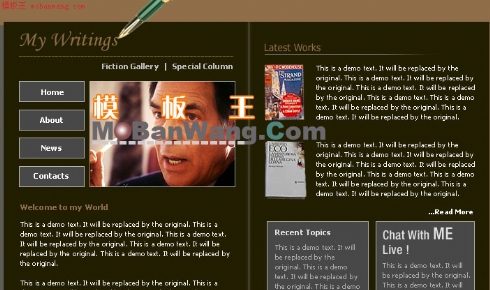 欧美原创书籍销售网页模板