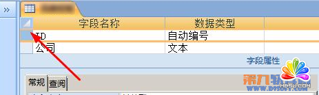 Access教程 如何在字段定义主键
