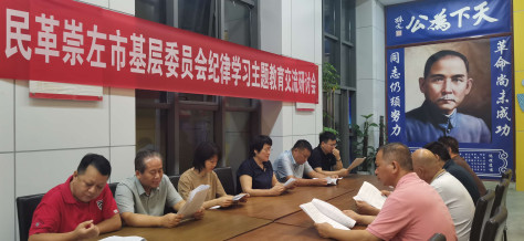 民革崇左市基层委员会召开纪律学习教育交流研讨会