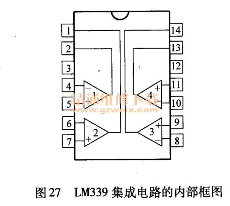 LM339集成电路的内部框图