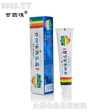 广州今晨日化有限公司：廿四味西瓜霜中药牙膏180g
