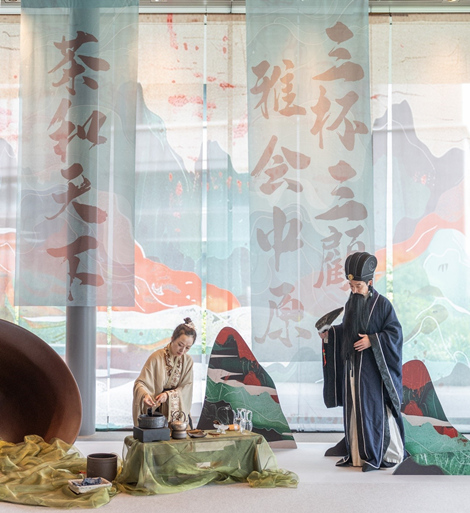 “茶和天下 雅会中原”雅集在大阪中之岛美术馆开幕。中国驻大阪旅游办事处供图