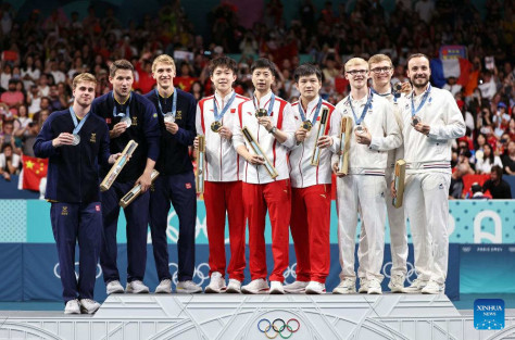 China retiene oro en tenis de mesa masculino por equipos en París 2024