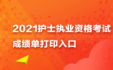 护士执业资格考试成绩通知单打印入口