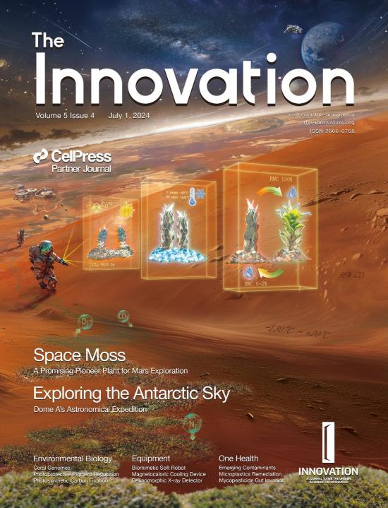 论文作为The Innovation期刊第五卷第四期封面发表