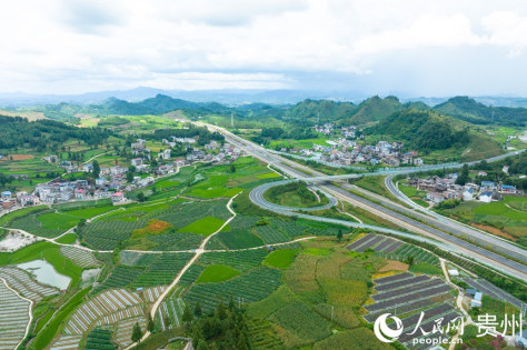 上空から撮影した野菜栽培拠点（撮影・陽茜）。