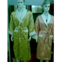 竹纤维绸缎浴袍