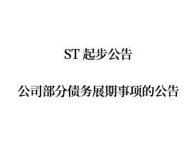 中证鹏元关于关注起步股份有限公司部分债务展期事项的公告