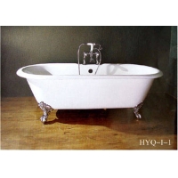 独立式铸铁搪瓷浴缸 古典独立式搪瓷浴缸