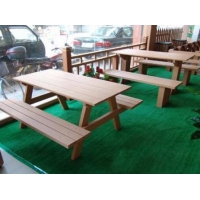 户外塑木休闲桌椅|河南郑州宏艺达木塑（塑木）产品