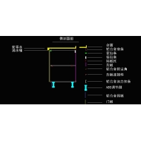 橱柜柜体侧剖面图|西安优莱克橱柜