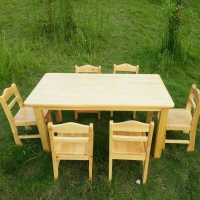 郑州幼儿园实木桌椅 郑州幼儿园橡木桌椅  幼儿园桌椅