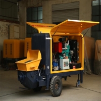 车载式60型混凝土输送泵室内可用 砂浆浇筑泵