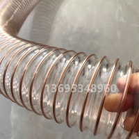 海宁pu钢丝除尘管A200mm耐磨钢丝伸缩管抽锯末用钢丝管