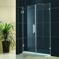 佛山卫浴淋浴屏风 简易平开淋浴房 浴室钢化玻璃淋浴门